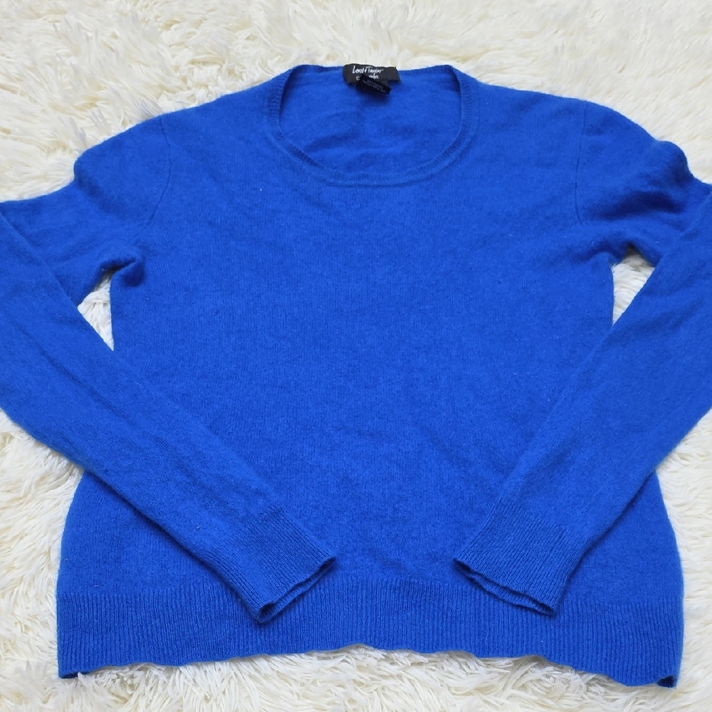 Lord & Taylor Bright Blue Cashmere Sweater